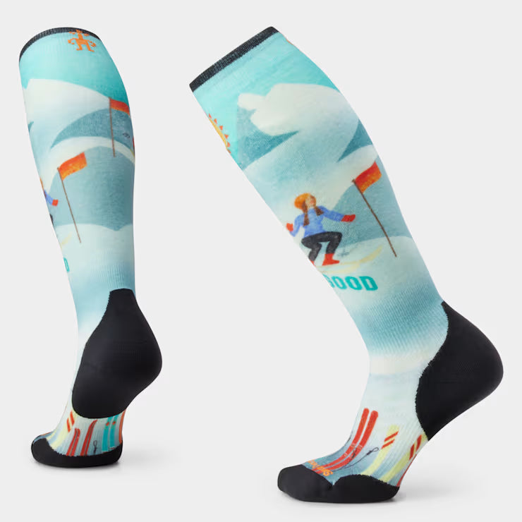 Smartwool Merino - Women's Ski Snow Bunny Print Over The Calf Socks