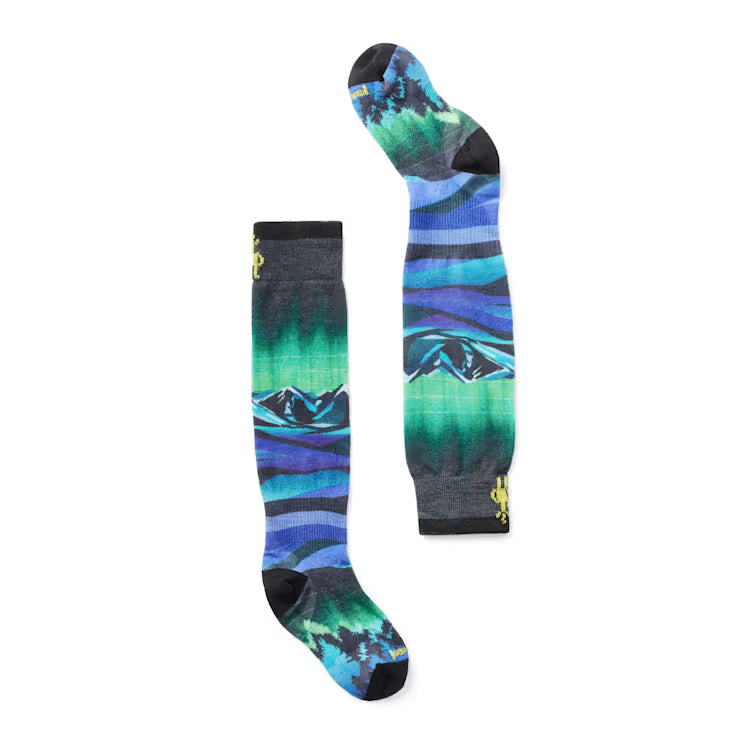 Smartwool Merino - Junior Ski Aurora Flash Print Over The Calf Socks - Image 2
