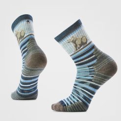 Smartwool Merino - Hike Bear Stripe Mid Crew Socks