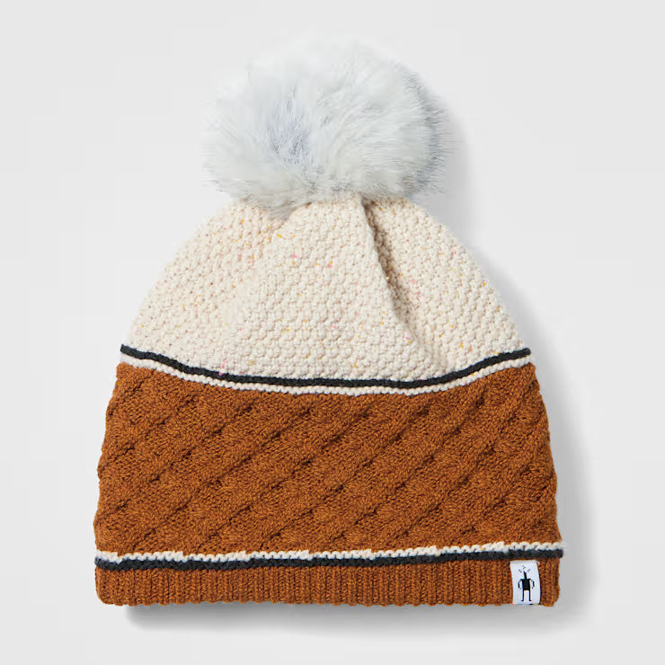 Smartwool Merino - Cable Knit Colorblock Pom Beanie - Image 2