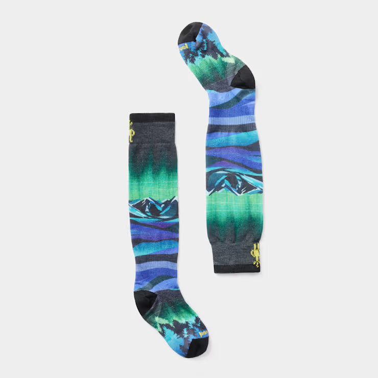 Smartwool Merino - Junior Ski Aurora Flash Print Over The Calf Socks